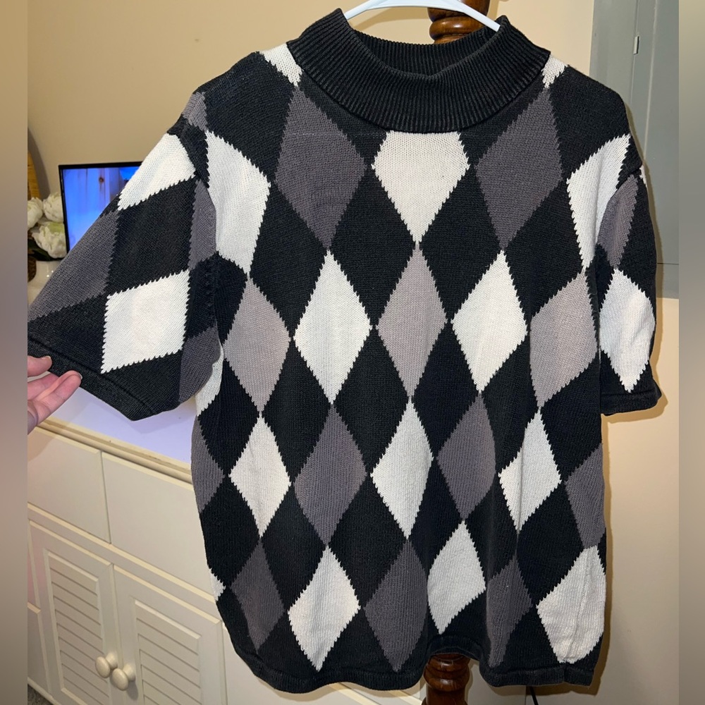 Vintage Worthington Argyle Knit Sweater